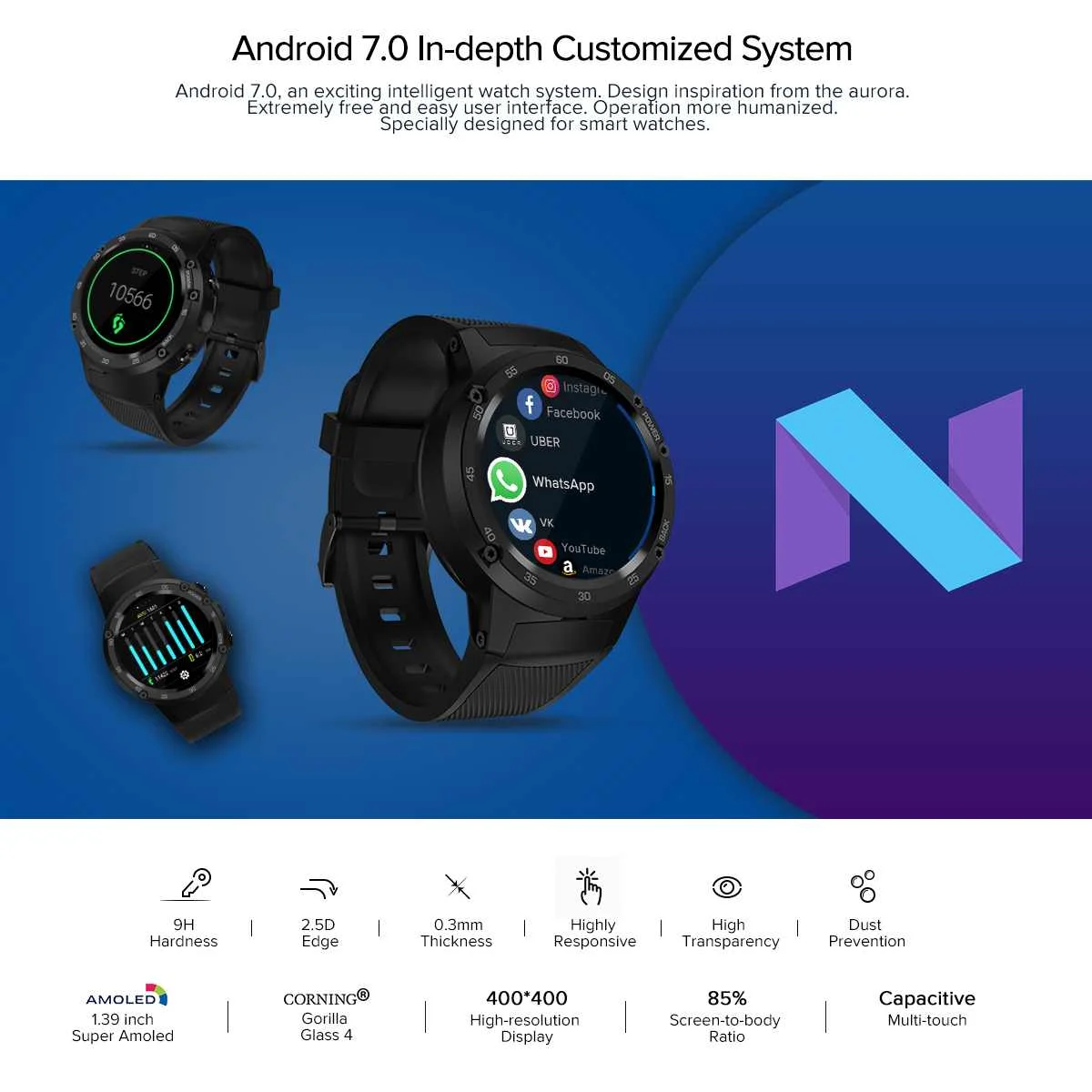 Zeblaze Thor 4 4G LTE gps WiFi Android смарт телефон часы 1 Гб + 16 5Мп камера фитнес трекер Смарт