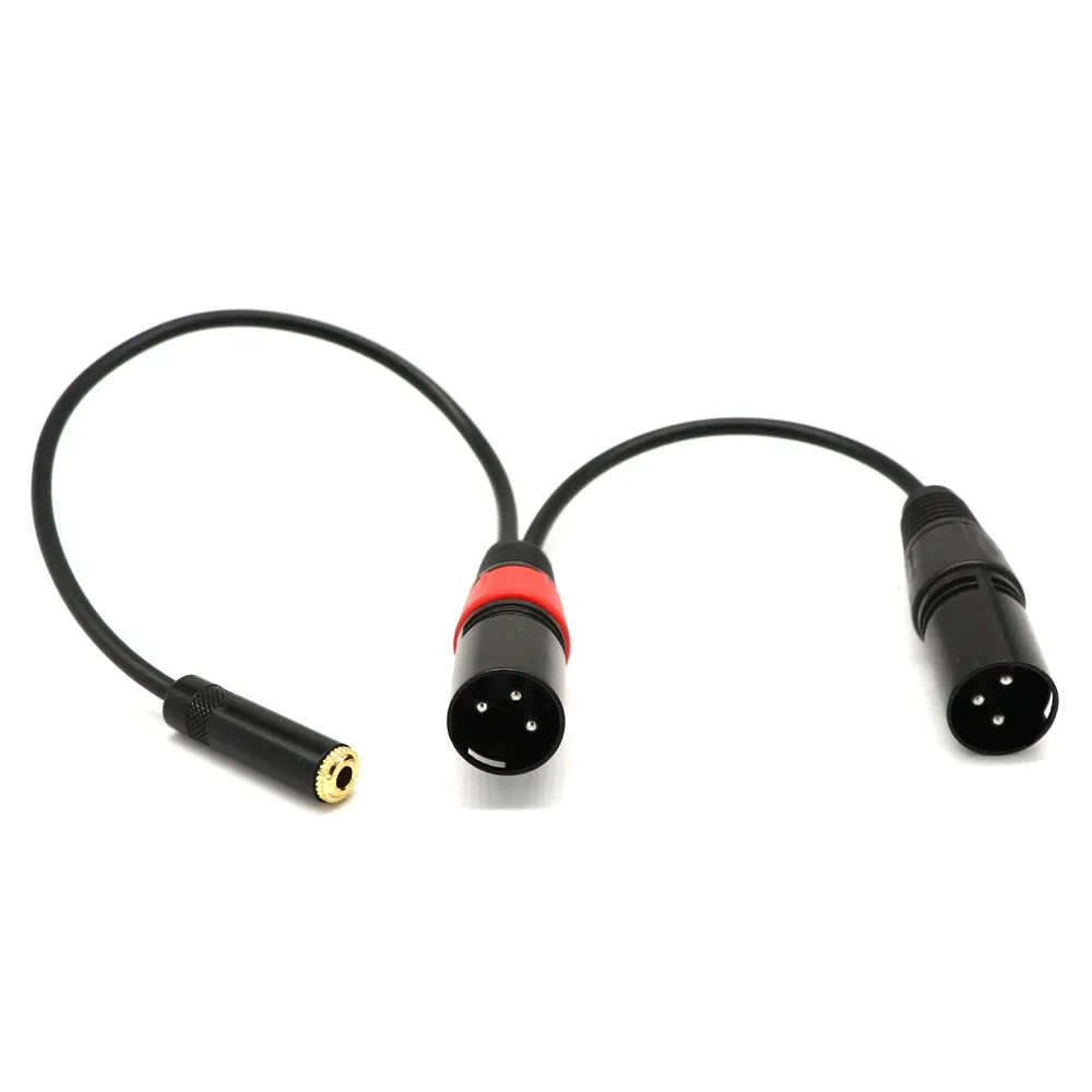 Top Deals 3.5mm socket (female) to 2x XLR male 20cm |