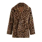 Женское теплое зимнее пальто 2020, модный брендовый свитшот, топы, Женский пуловер с леопардовым принтом, джемпер, куртки, пальто, верхняя одежда