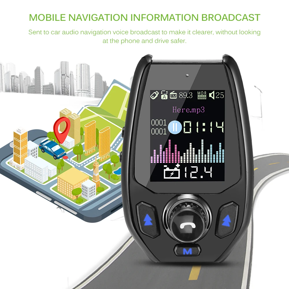 Onever FM передатчик Bluetooth автомобильное зарядное устройство комплект fm плеер 1 8