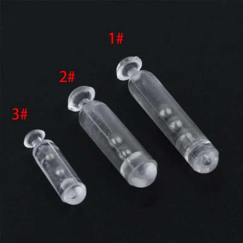 10 шт. 3 шарики трубки Стекло приманка-погремушка для мягкие приманки шумный