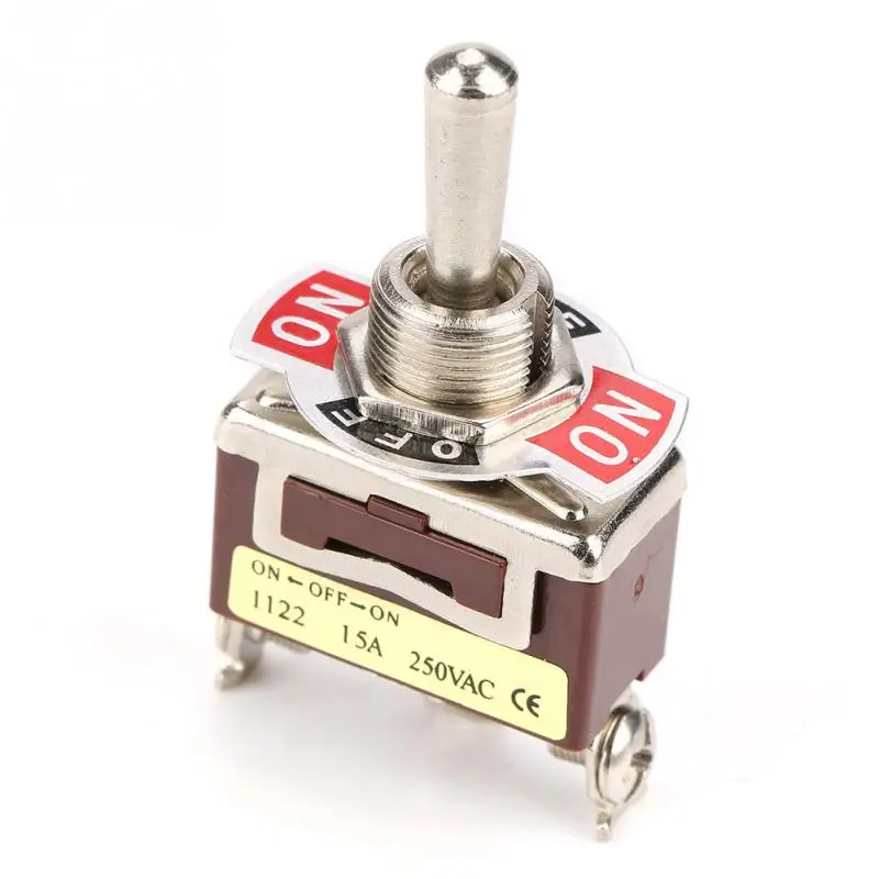 5Pcs/Lot ON-OFF-ON 3 Position Toggle Switch Pin 12mm 15A 250VAC Power Button New | Обустройство дома