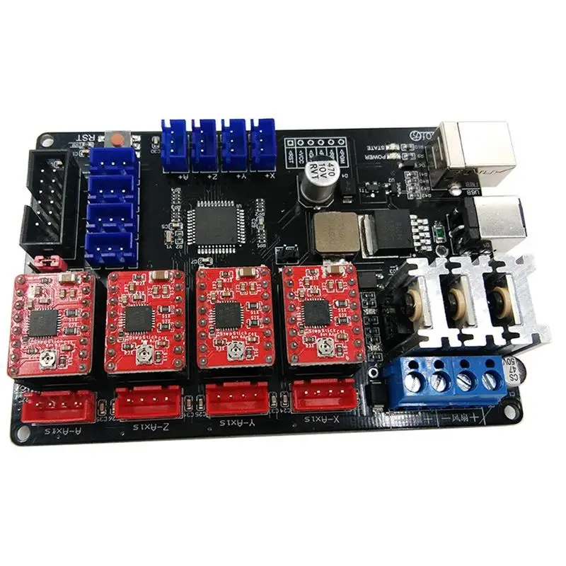 Diy Cnc Usb управление ler 4 оси гравер машина панель управления гравировальный станок