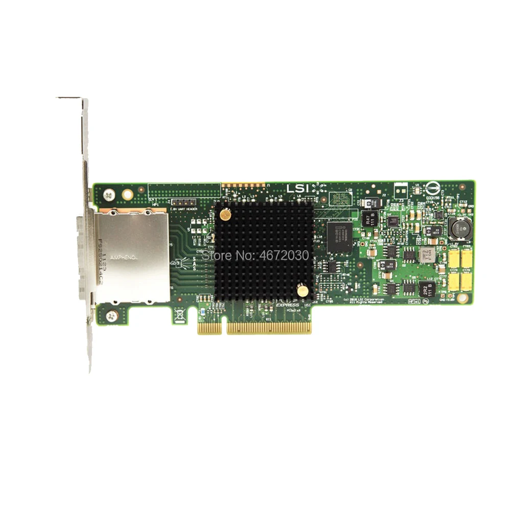 Avago LSI SAS 9205-8e LSISAS2308-IT 8 портов JBOD SFF8088 Mini-SAS 6 ГБ PCI-E 2 0 X8 SAS9205-8e адаптер для хост-шины |