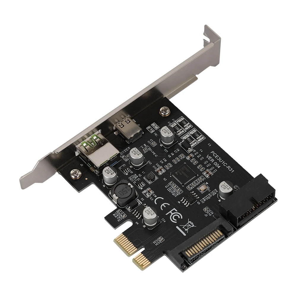 Новая карта расширения USB3.1 Type C 19PIN Передняя BC1 Быстрая зарядка + USB конвертера PCI