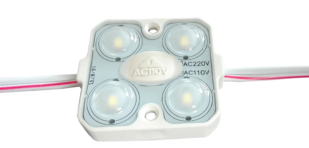 

500PCS/lot 110V 220V AC SMD 2835 Lens Injection Led Module 220V for sign board lighting high lumens 220v led modules lights