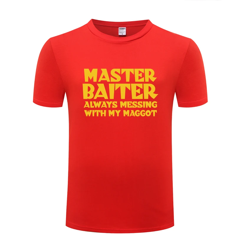 Забавная Мужская футболка Master Baiter с надписью Always Messing with My Maggot новинка 2018