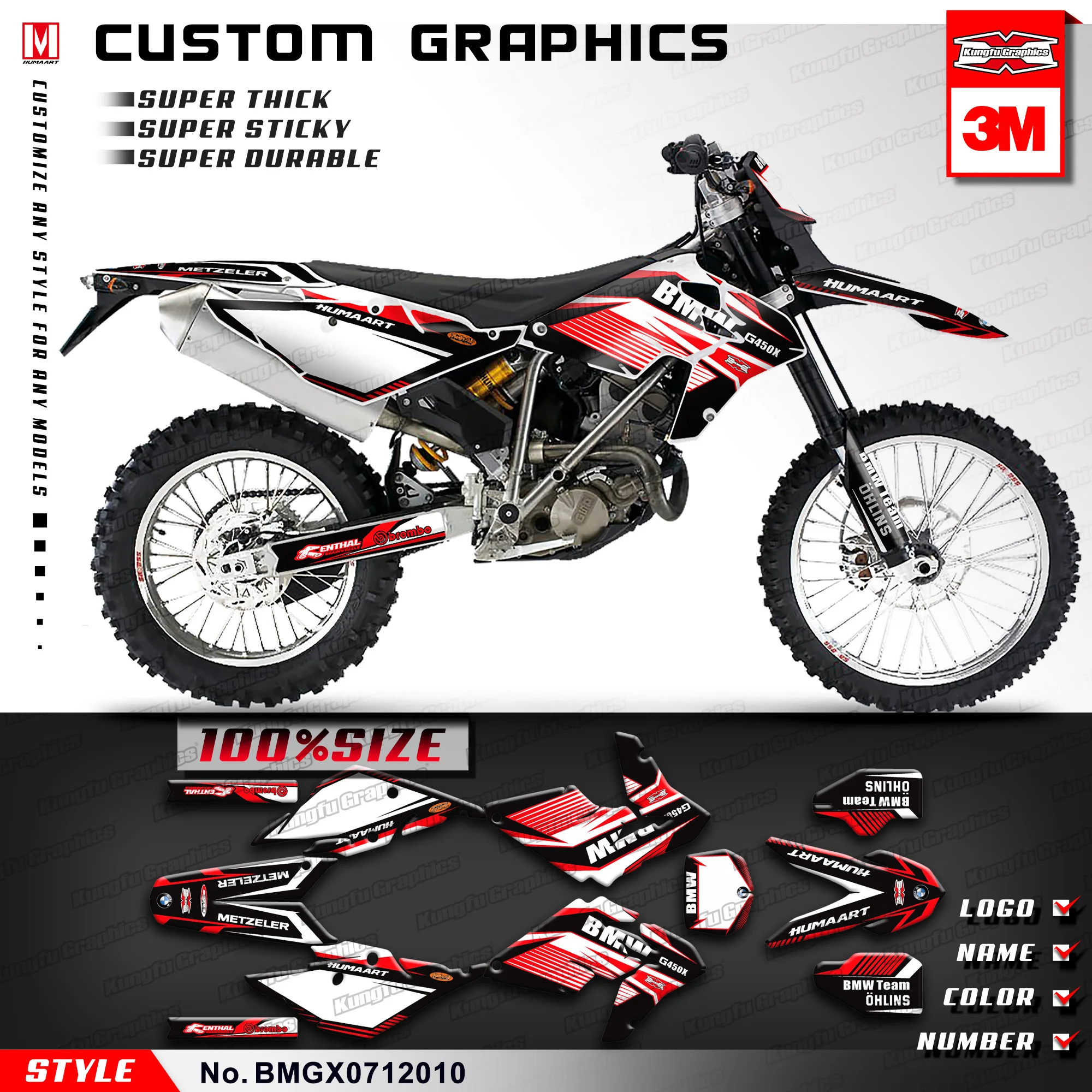 И рисунком кунг-фу Графика Байк наклейки MX комплект винил Обёрточная бумага