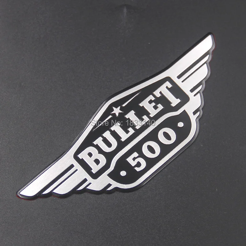 2 шт. Алюминиевые наклейки Bullet 500 для мотоциклов королевского энфилдского танка