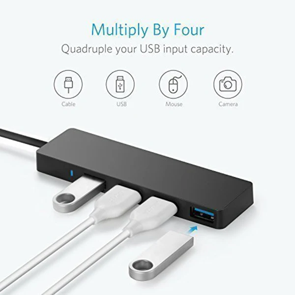 4 портовый USB 3 0 Ультра тонкий концентратор данных для Macbook Mac Pro/mini iMac Surface Pro XPS