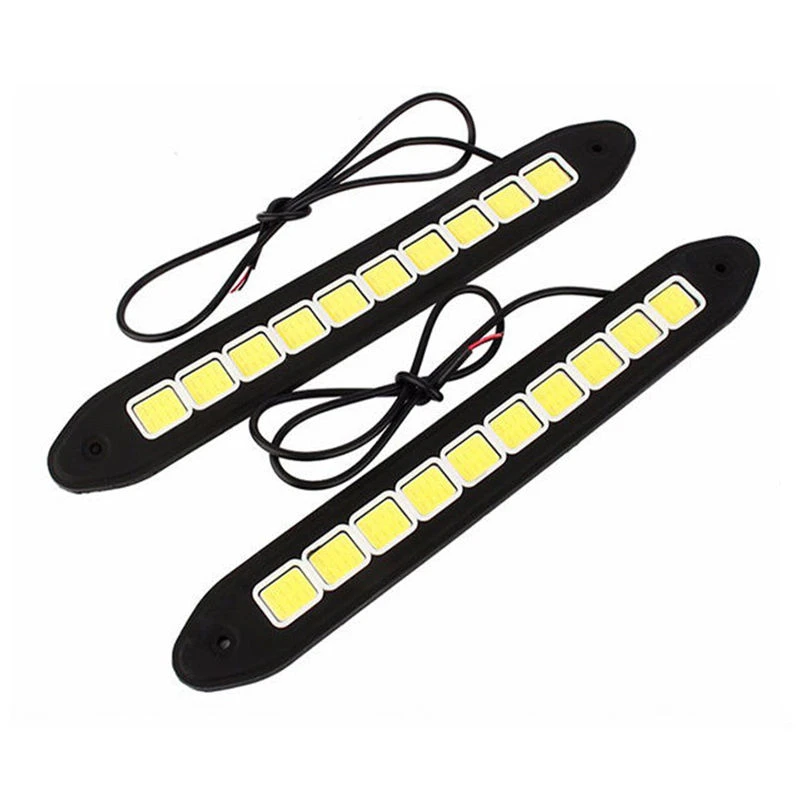 2 шт./компл. 12V COB светодиодный гибкий Автомобильный Для стайлинга дневные ходовые