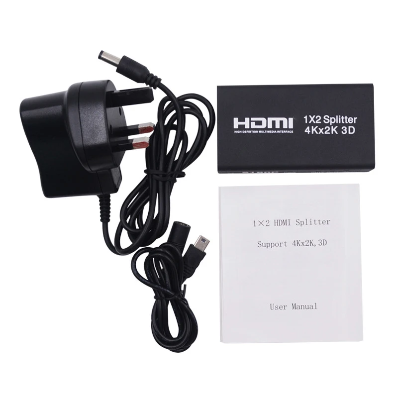 Лучшие предложения Новый HDMI 1x2 сплиттер поддержка 4K x 2 K 3D один-в и два-out