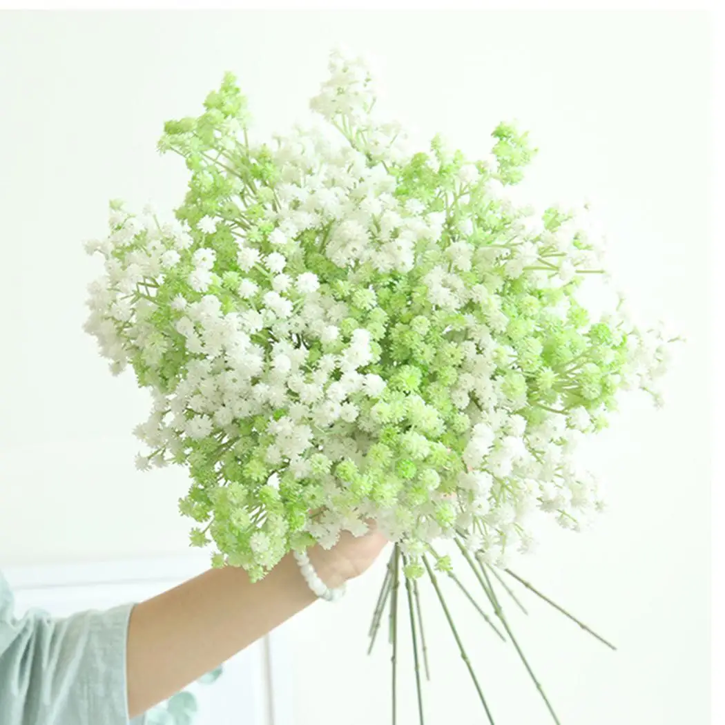 Искусственные цветы 1 шт. имитация поддельных цветов Gypsophila мягкий клей Флорес