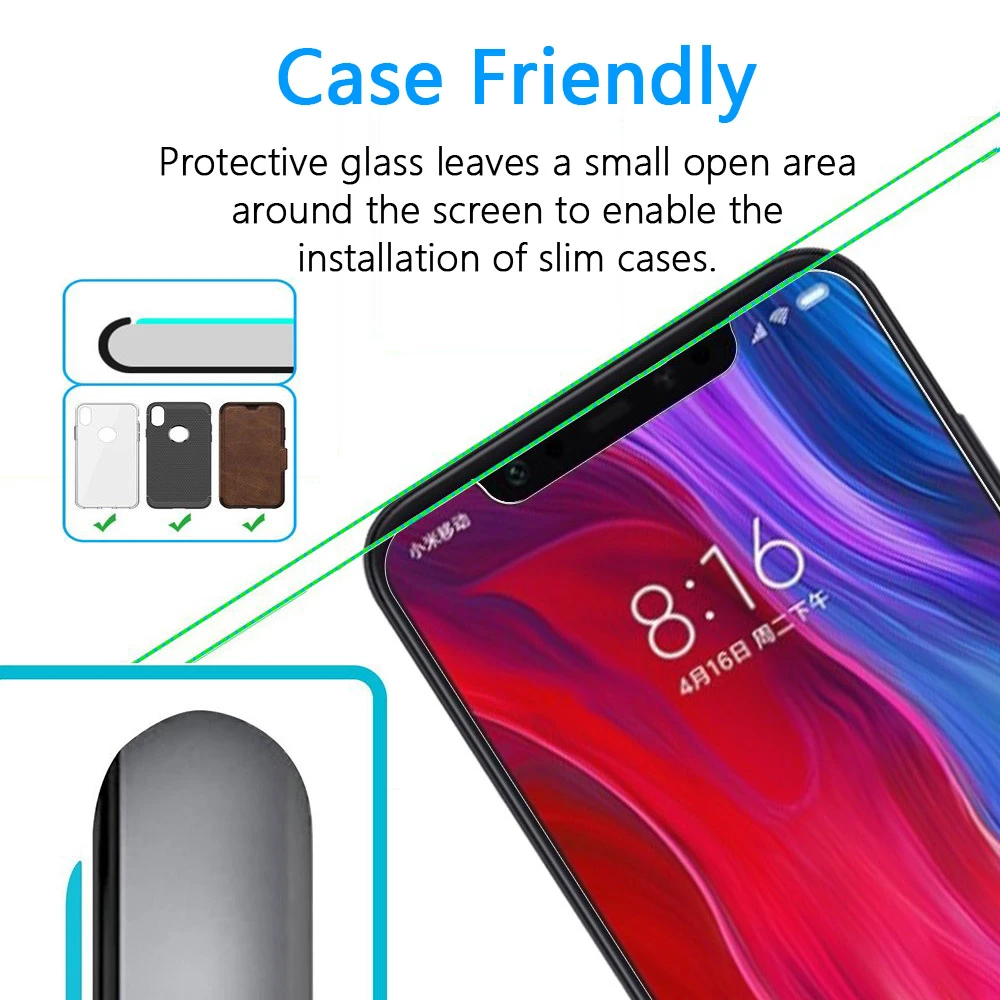 Красное стекло mi Note 7 6 Pro Защитная пленка для экрана из закаленного стекла Xiaomi 8 Lite