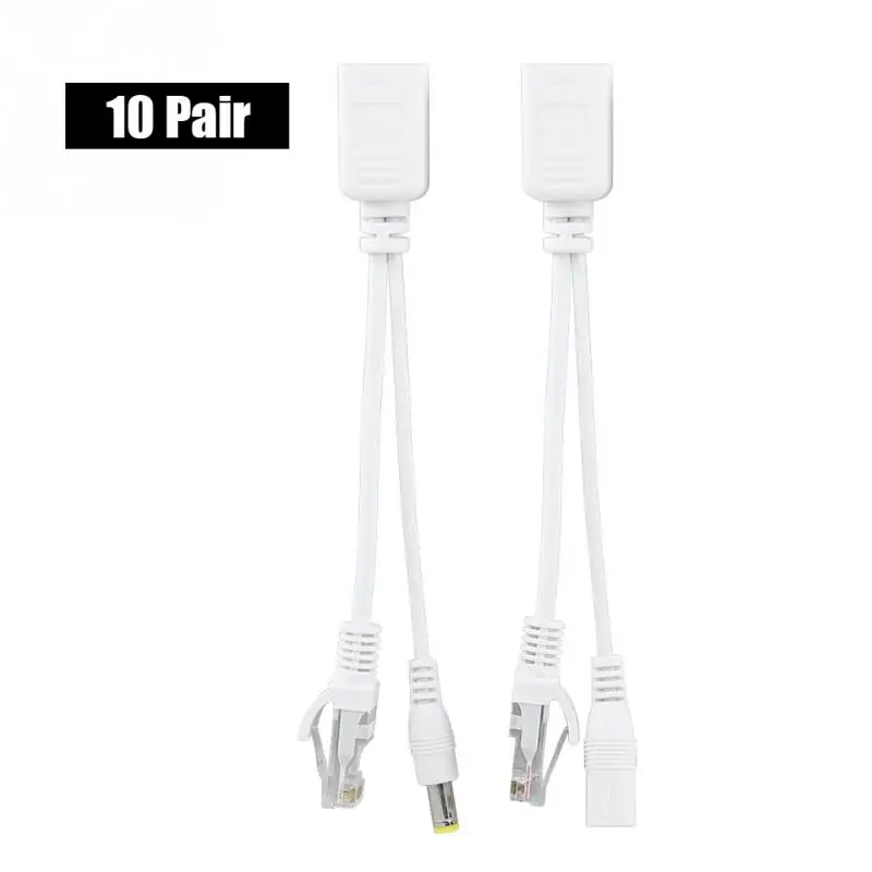 IP камера POE RJ45 10 пар 12 В постоянного тока кабель питания через Ethernet адаптер