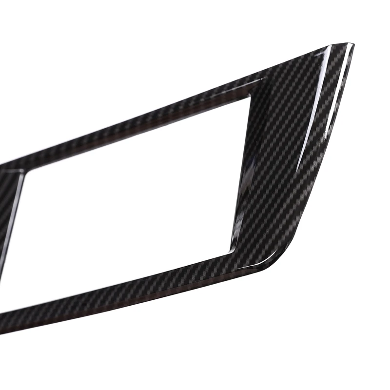 Углеродного волокна Стиль Abs Chrome Центр центральной навигации Панель рамка