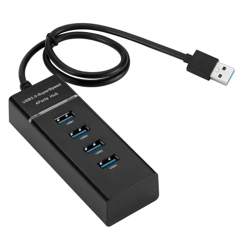 

Hot 4 Port USB 3.0 Hub Super Speed 5Gbps Converter Cable Adapter Splitter for Laptop PC Notebook High Quality 4 Port USB 3.0 Hub