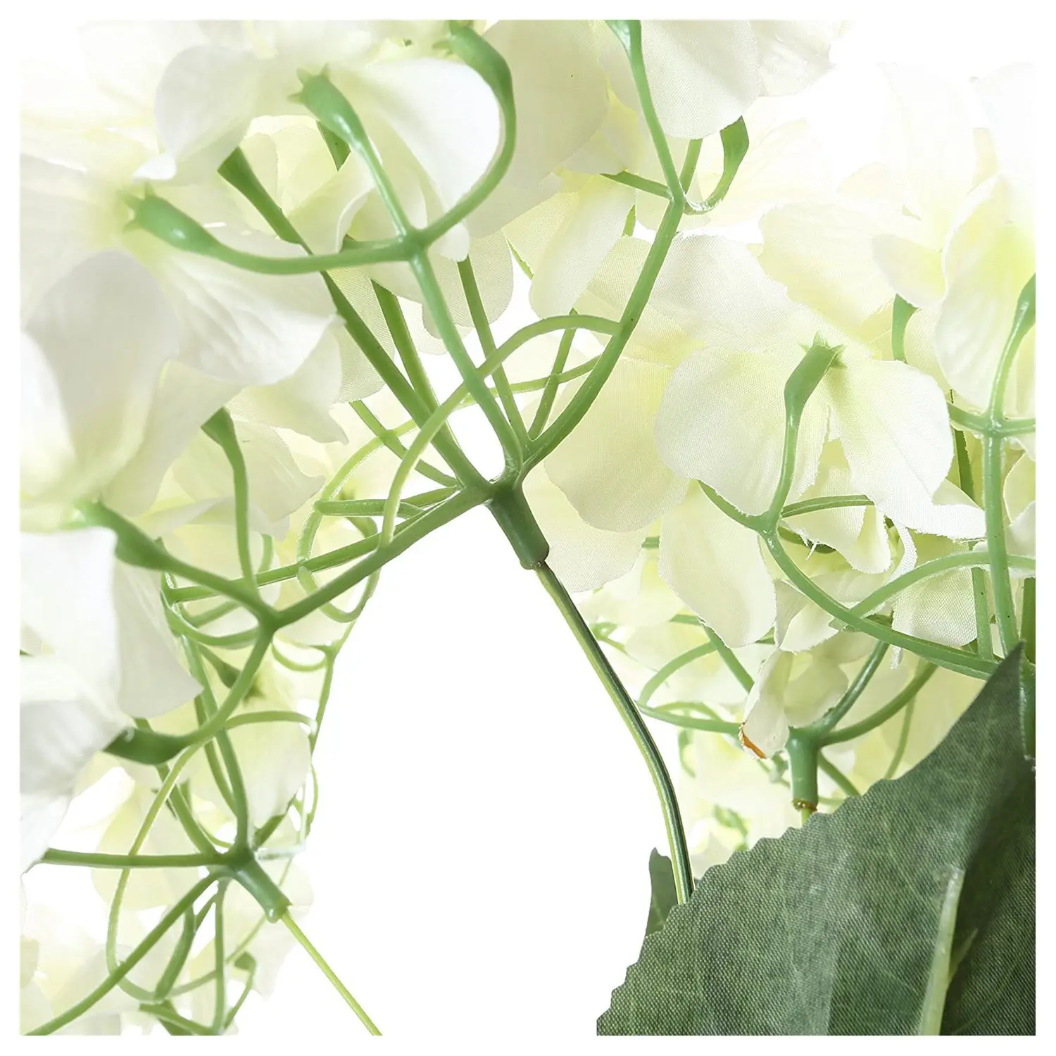Artificial Flowers Silk 7 Big Head Hydrangea Bouquet for Wedding Room Home Hotel Party Decoration and Holiday Gift White | Дом и сад