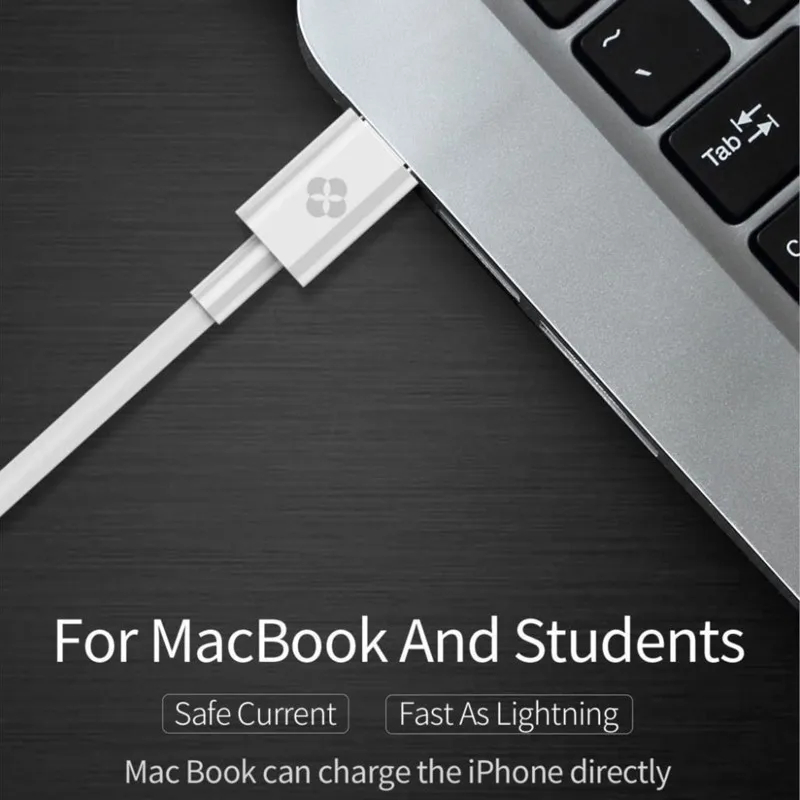 USB Type C для Lightning Кабель 2.4A быстрое зарядное устройство iPhone Xs X 8 7 + Macbook Быстрая