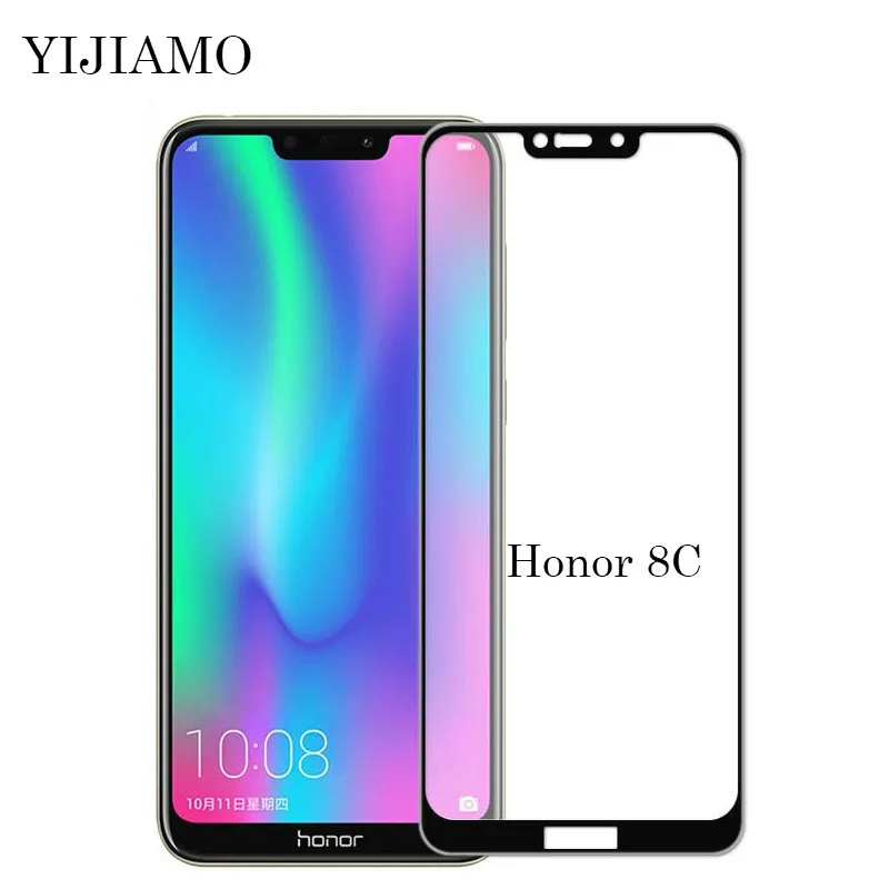 

Полноэкранное Защитное стекло для Huawei Honor 8c, закаленное стекло 9H, Защитная пленка для Huawei Honor 8C Bkk-al00 Honor Play 8c
