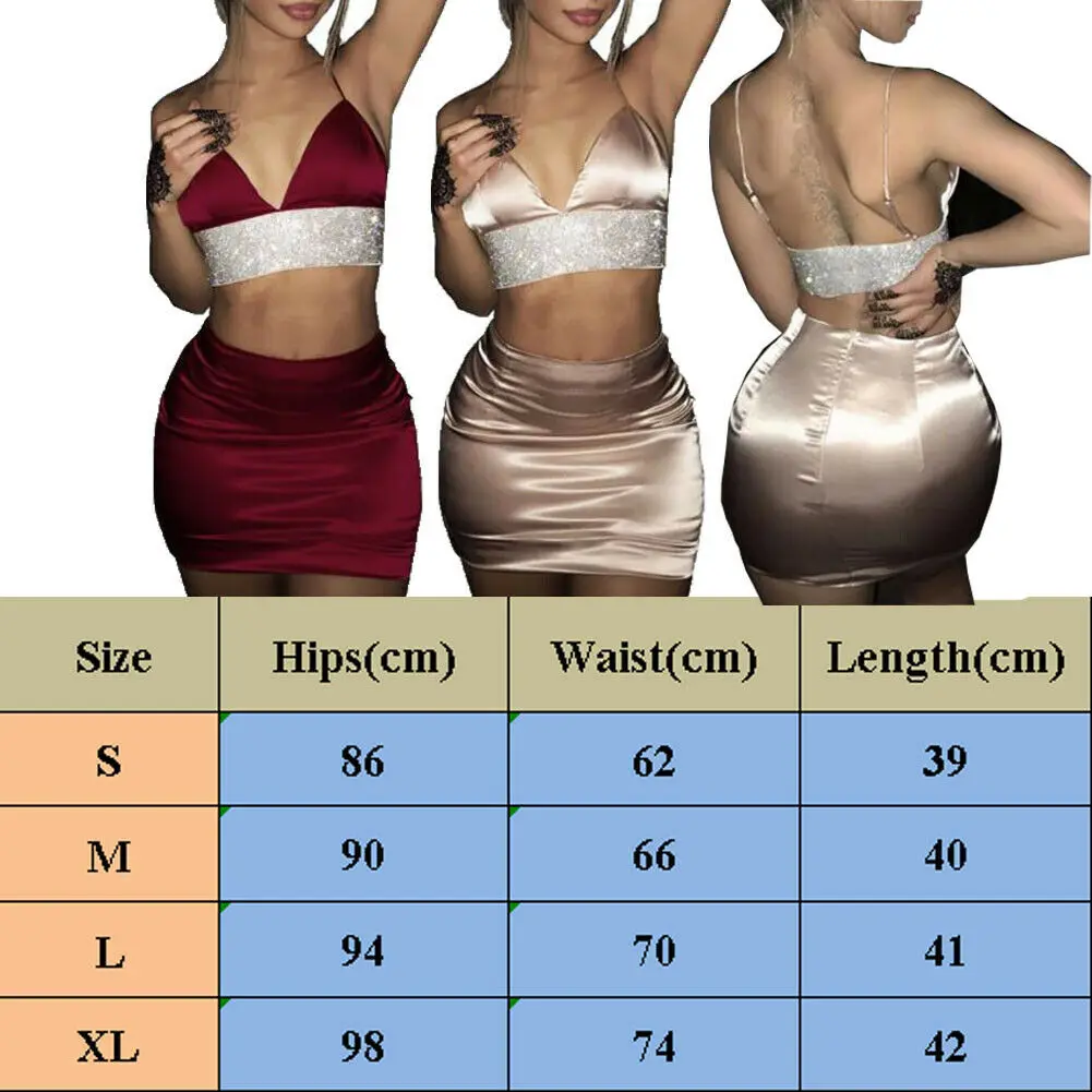 Комплект из 2 предметов модная женская облегающая юбка укороченный топ на