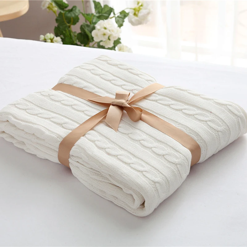 Высококачественное 100% Хлопковое одеяло ручной работы мягкое трикотажное