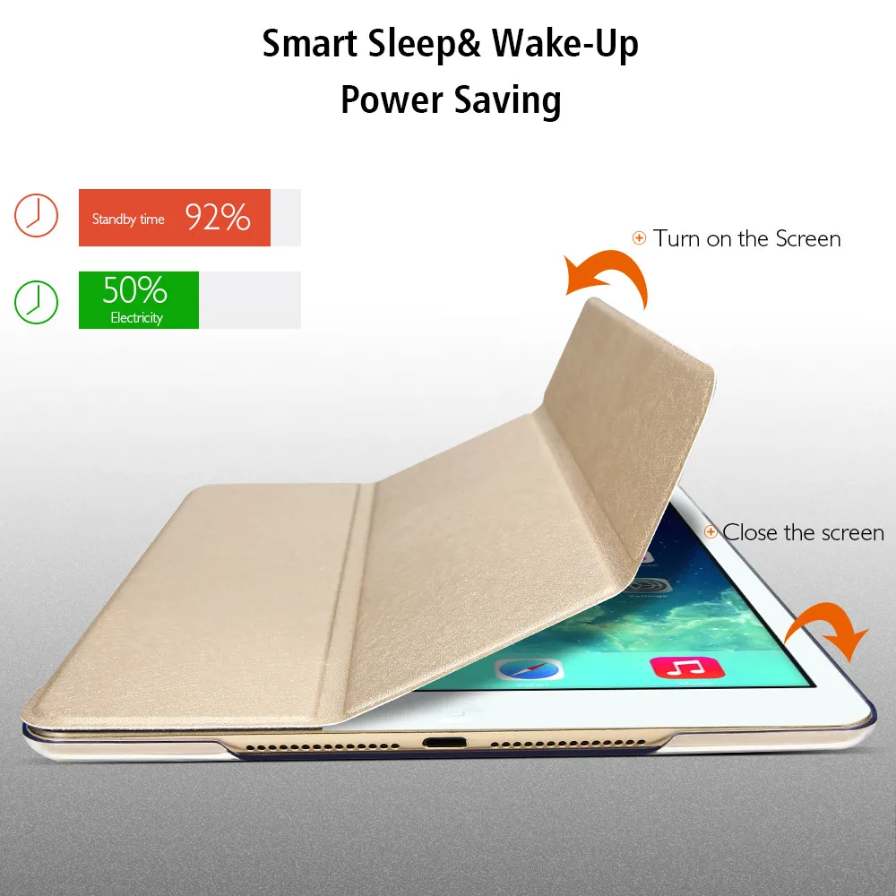 FLOVEME для ipad 6 прозрачный кожаный чехол Air 2 Аксессуары планшетов Роскошный |
