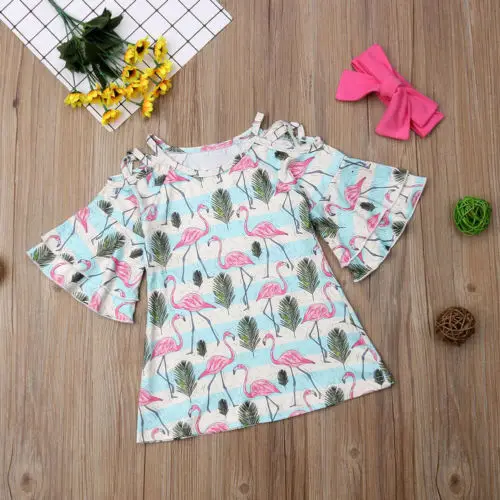 Pudcoco New Cotton Kids Baby Girls Dress Pagoda Sleeve Party Dresses Infant Casual Summer Clothes | Детская одежда и обувь