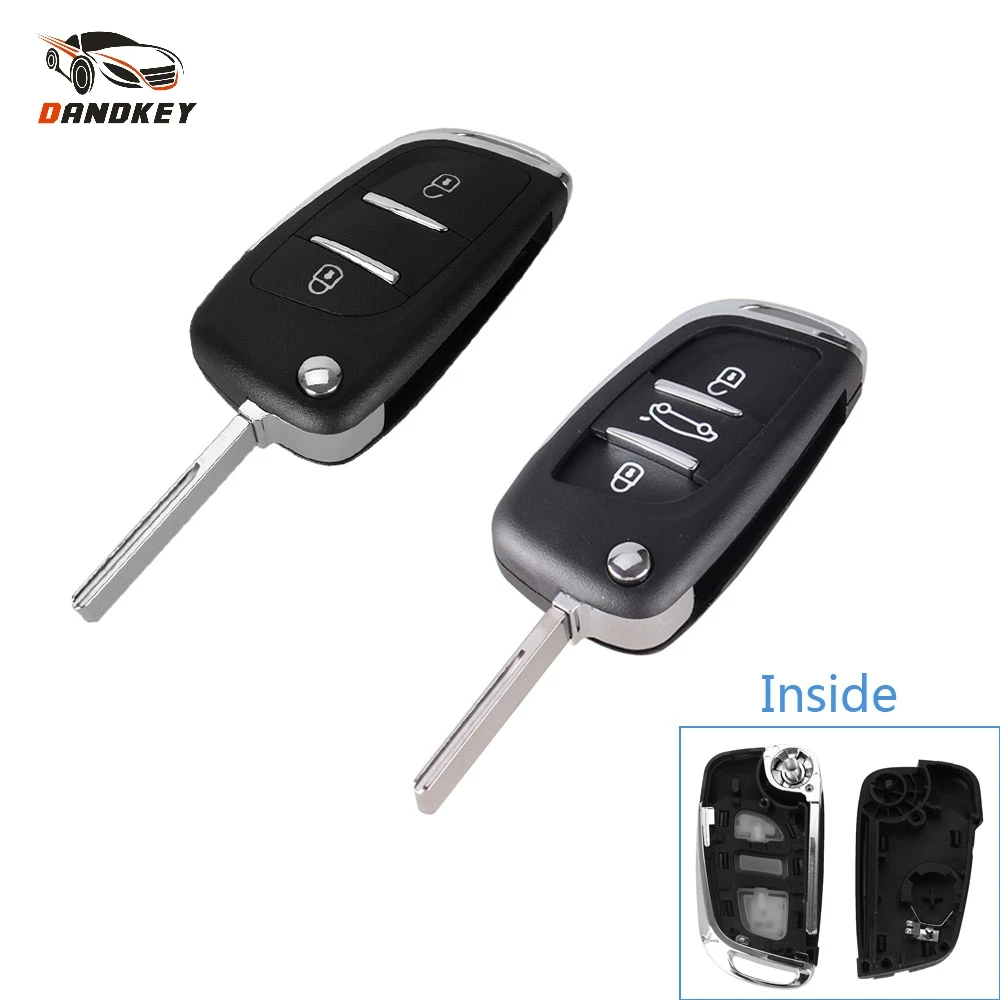 

Dandkey HU83 Blade Modified 2/3 Button Filp Remote Key Shell Case Fob For Citroen C2 C5 C6 C8 Xsara Picasso CE0536 Key key shell