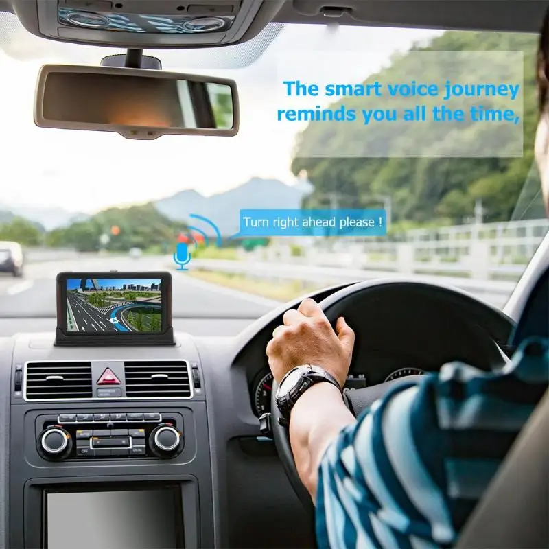 VODOOL 7 дюймов HD Автомобильный GPS навигатор емкостный экран FM 8 ГБ грузовик