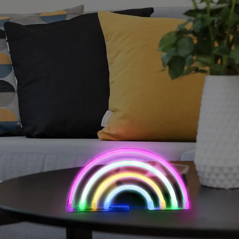 Cute Rainbow Neon Sign LED Light/Lamp for Dorm Decor Lamps Wall Girls Bedroom Christmas | Освещение