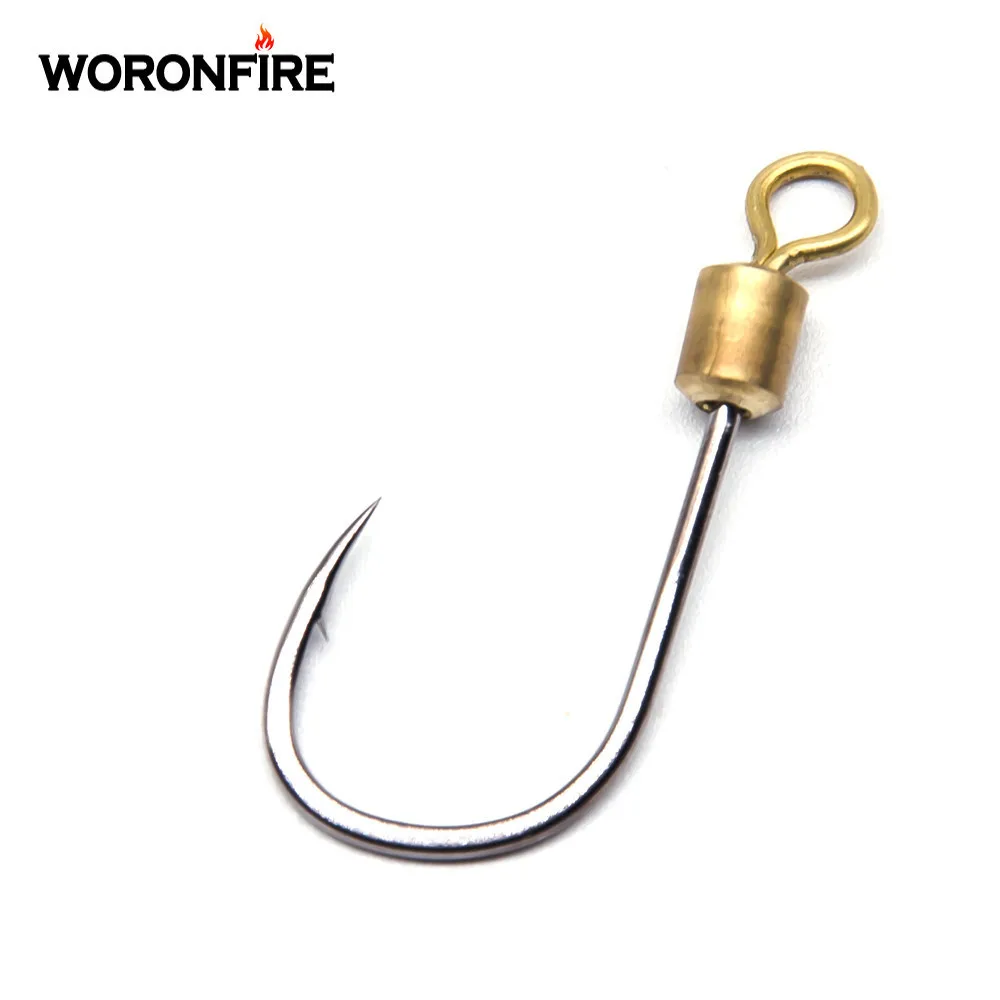 Рыболовные крючки, 10 шт./лот, из высокоуглеродистой стали, Вертлюг, рыболовные крючки 4 #6 #8 #10 #12 #13 #14 #15 #16 #, ложка, приманка, Червячные крючки, ...