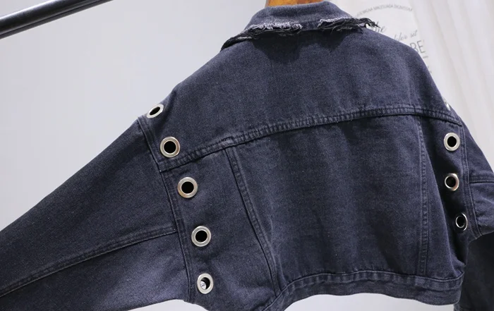 2019 Осенняя джинсовая куртка для женщин корейские свободные джинсы пальто весна BF