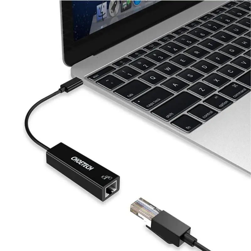 Choetech USB Type C to RJ45 Lan Adapter Gigabit Network Card for MacBook Wire Converter line | Электроника