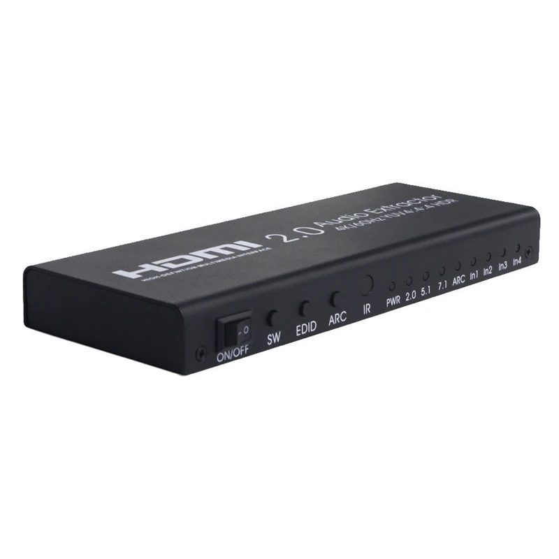 Hdmi 2 0 к аудио экстрактор коммутатор 4X1 переключатель 4K @ 60 Гц 3D для набора верхней