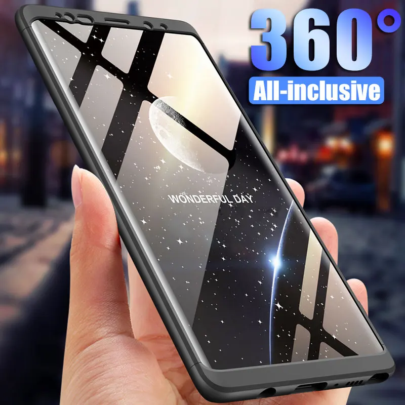 Роскошный ударопрочный чехол для телефона на 360 градусов Samsung Galaxy S8 S9 Plus Note 8 9