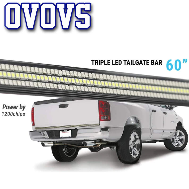 Трехрядная Светодиодная лампа для задних ворот 60 дюймовый водонепроницаемый