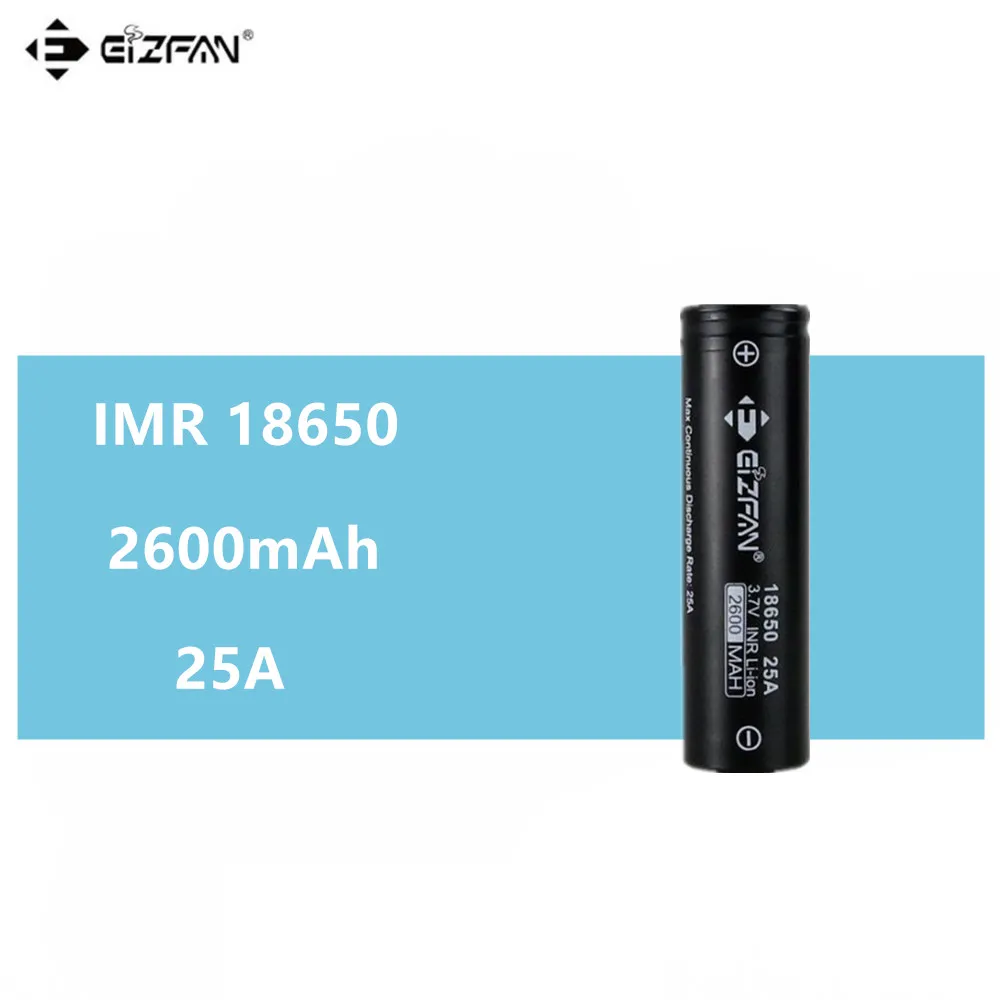 EIZFAN IMR 18650 2600 мАч 25A литиевая батарея EFAN для Voopoo Drag SMOK Alien Vaporesso Revenger Vapor Storm Vape Box Mod