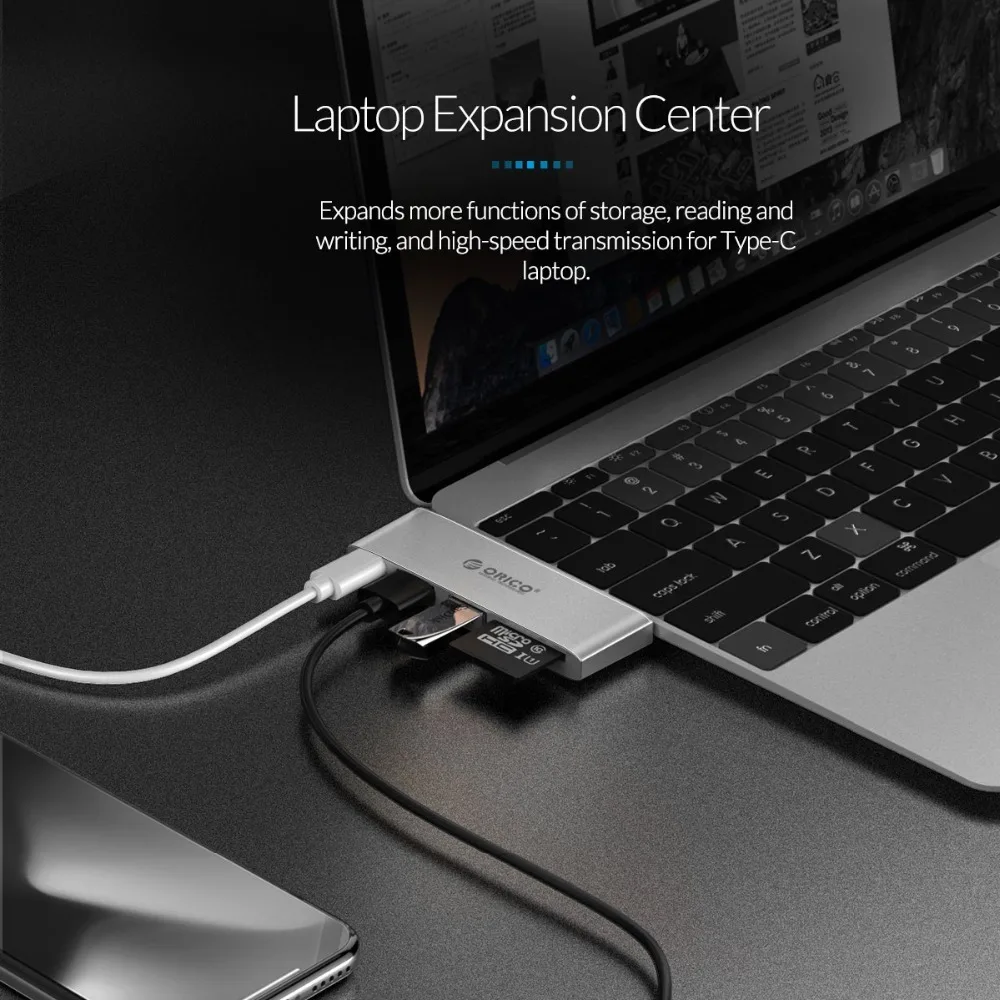 ORICO USB C HUB USB-C Micro 3 0 1 TF SD Card Reader высокоскоростной концентратор для MacBook Samsung Galaxy S9 Huawei