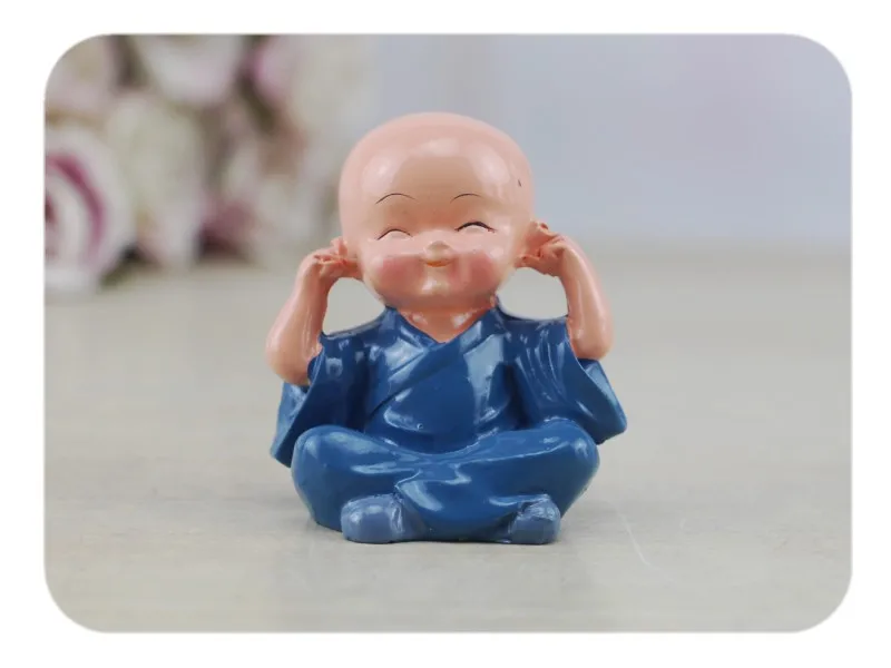 KongFu Монах Будда Смола ремесло приборной панели украшения для дома и офиса