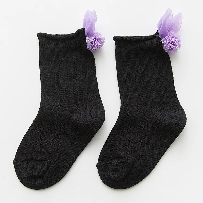 

2019 Spring Children Socks Lovely Girl Accessories Cotton Flower Baby Girls Socks Kids Knee Socks For 0-5years Old