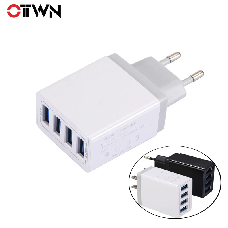 Портативное зарядное устройство с 4 портами USB Универсальное для путешествий