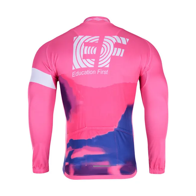 Весна Лето 2019 EF EDUCATION FIRST PRO TEAM ONLY с длинным рукавом велосипедная модель|Майки для