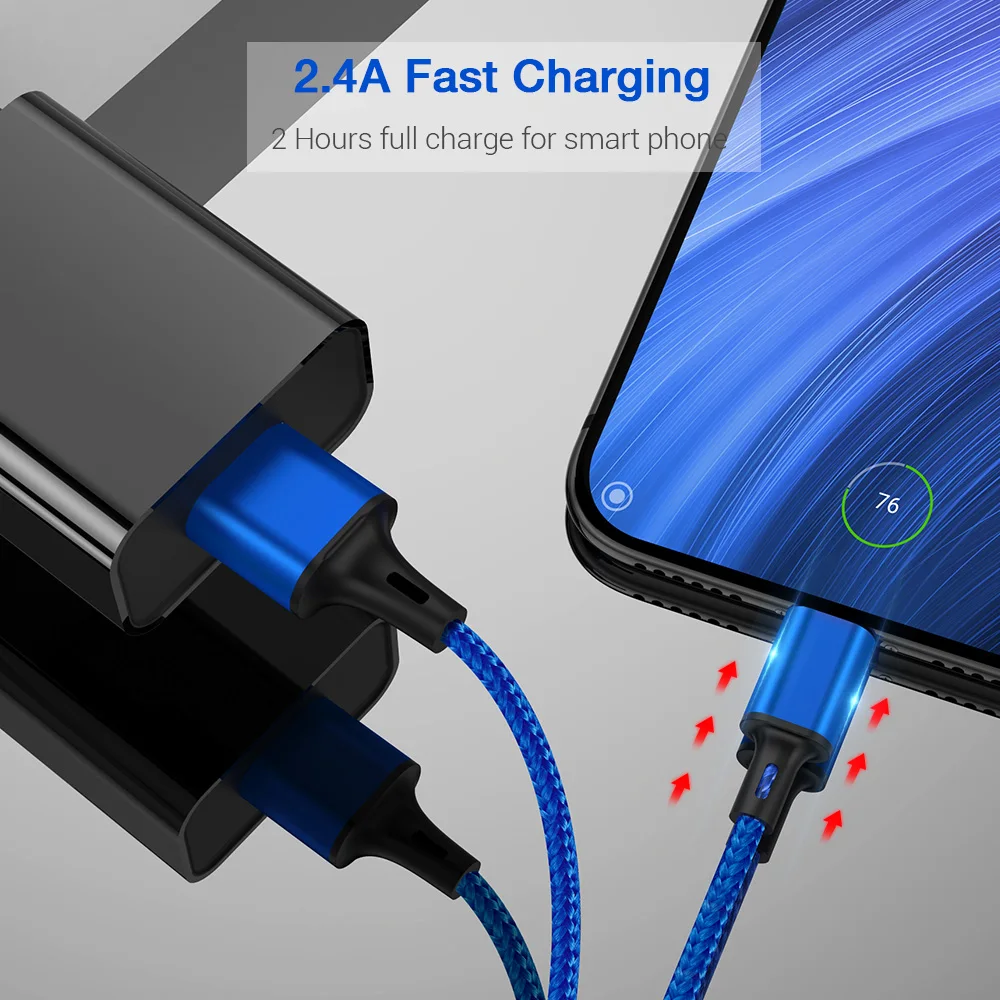 KISSCASE Быстрая зарядка Micro USB кабель для Android мобильный телефон стол данных Samsung Xiaomi