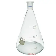 2000 мл 24/40 стеклянная фляга Erlenmeyer 2 литра конические колбы