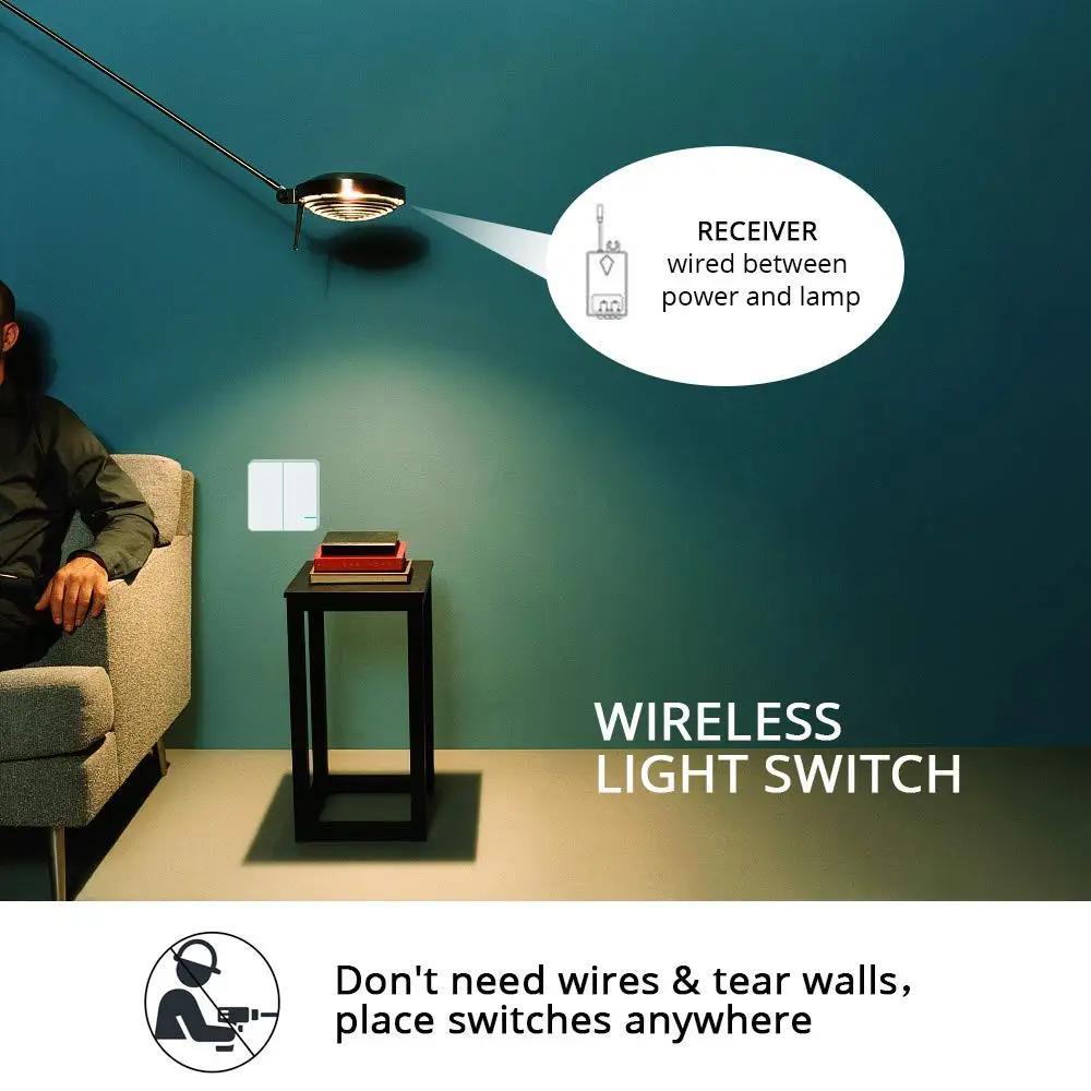 Умный беспроводной Wifi выключатель света работает с Alexa приложение