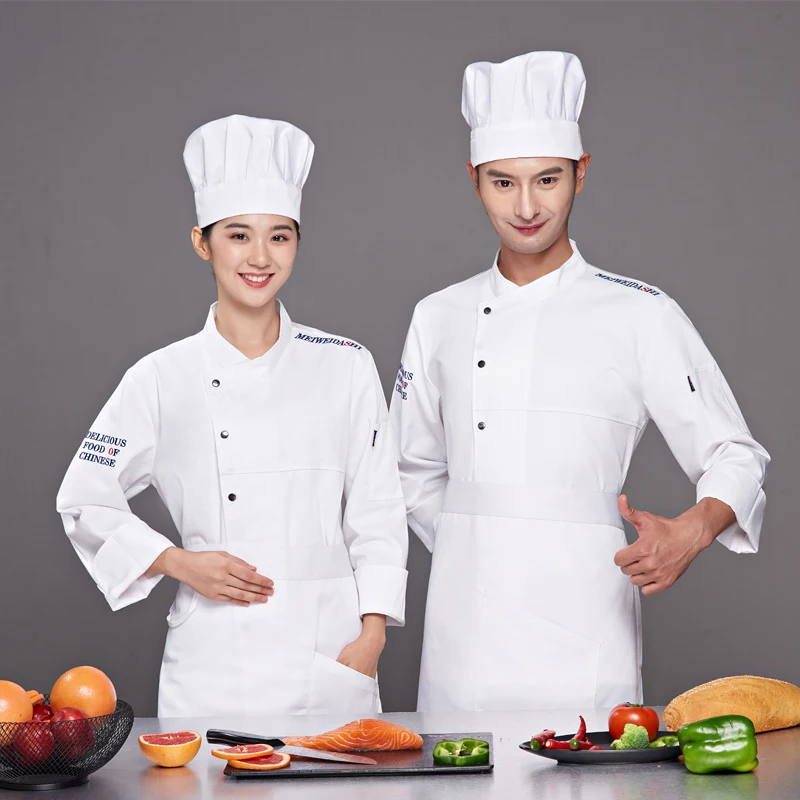 Chef's Work Clotheswaiter's Clothes Kitchen Staff Uniforms Cook Uniform Chef Summer Man Long Sleeve | Тематическая одежда