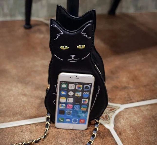 2019 забавная Сумочка с котом женская уличная модная сумка кошечкой Милая классная