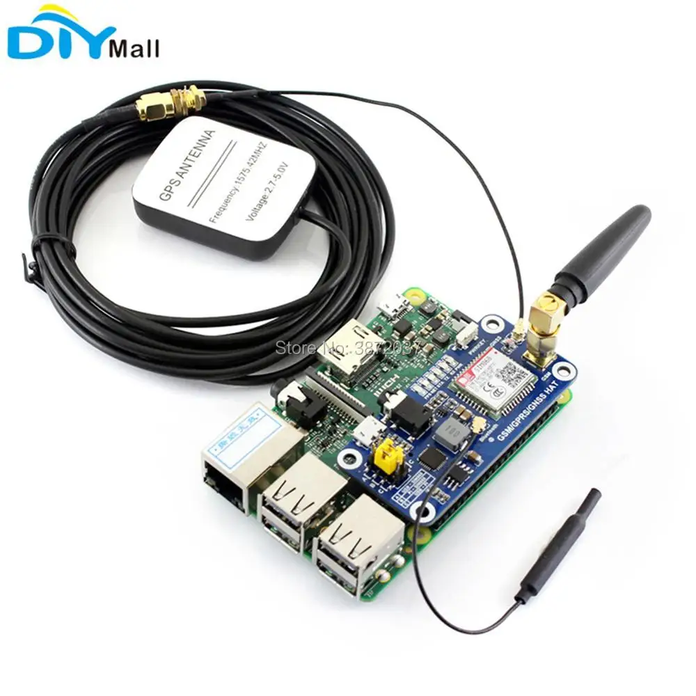 

SIM868 Module GSM GPRS GPS GNSS Blue-tooth-compatible 3.0 HAT SMS Phone Call for Raspberry Pi 2B/3B/Zero/Zero W