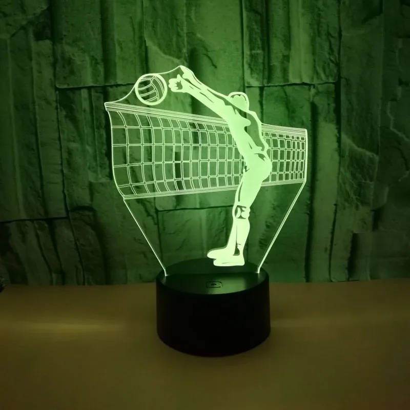 YIMIA волейбольный плеер Модель 3D ночник USB Новинка подарки 7 цветов Изменение